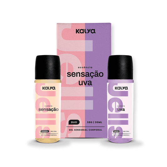 Calda Aromatizada Beijável Jells Duo Sensação e Uva 15ml/cada