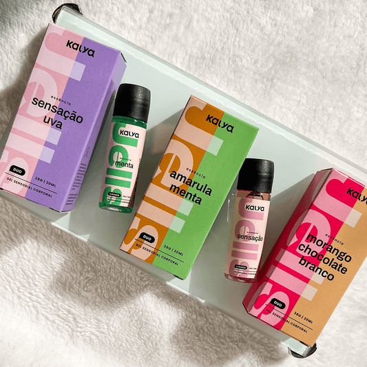 Calda Aromatizada Beijável Jells Duo Sensação e Uva 15ml/cada