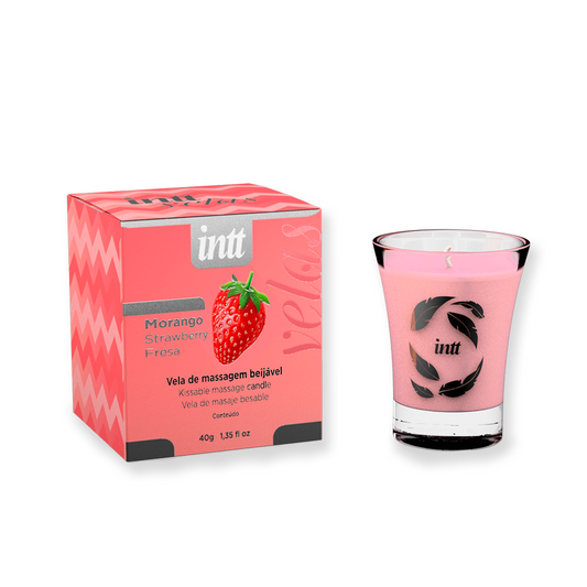 Vela para Massagem Beijável - Morango