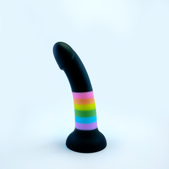 Dildo Preto com Arco-íris